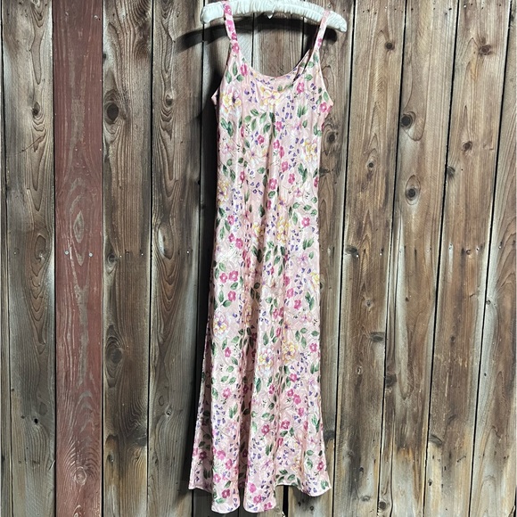 Stunning Vintage Slip Dress Light Pink Floral Cabernet Sleepwear Nightgown Sz M - Picture 7 of 7